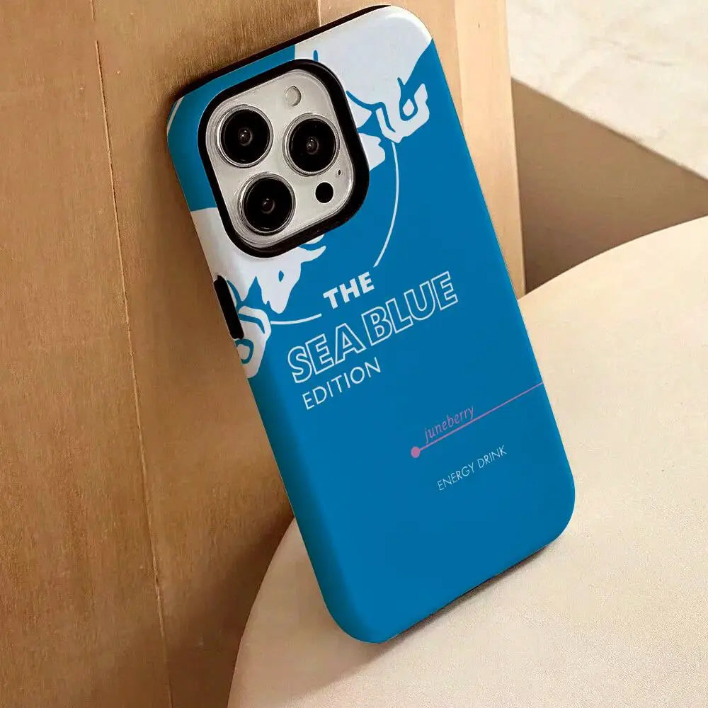 NEW Red Fashion B-bullS Phone Case For IPhone 17 16 15 14 13 12 Pro Max Plus Glossy HD Double-Layer Liquid Back Film Hard Shell